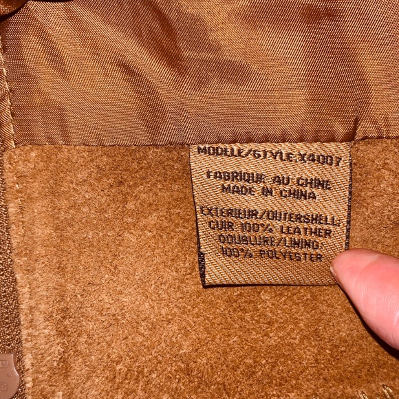 VTG XNTRIK SPORTS Suede Patch Boho Caramel Skirt - Picture 9 of 12